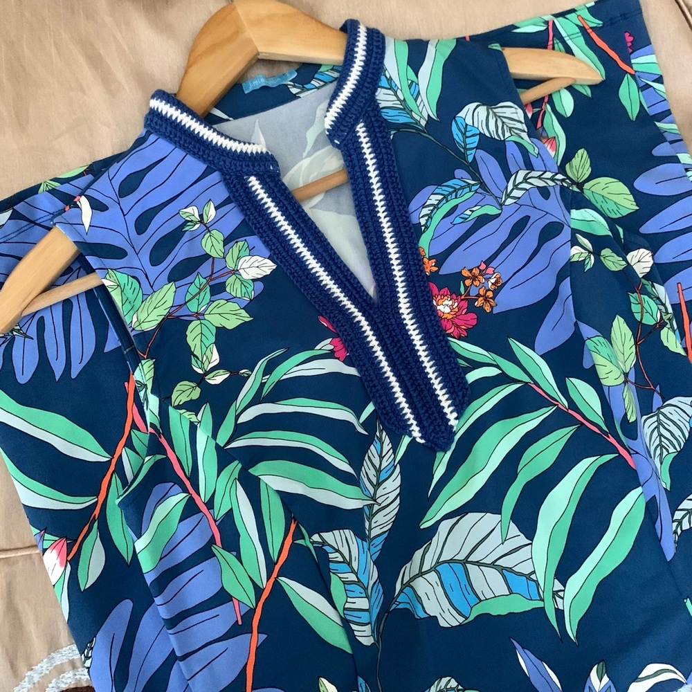 J.McLaughlin Ginny Dress In Lucia Mini Floral Comfort Stretch